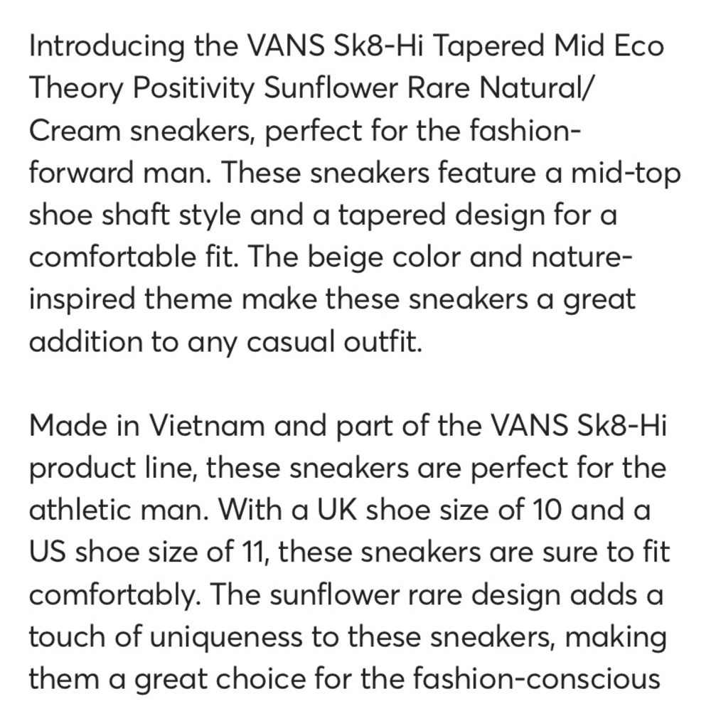 Vans SK8Hi Tapered Mid Exo Theory Positivity Sunflower Sneakers - Picture 14 of 15